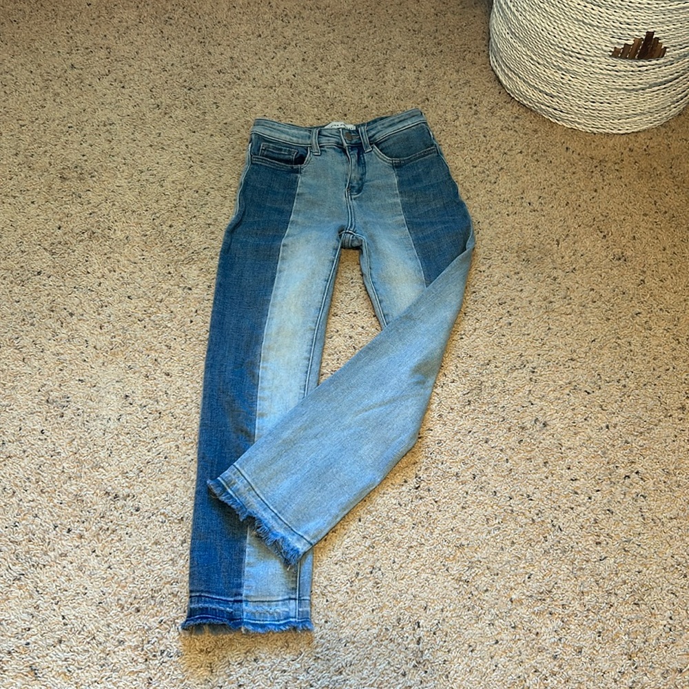Flying monkey multicolored girls denim jeans, size 24